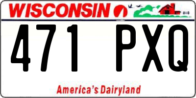 WI license plate 471PXQ