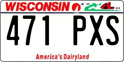 WI license plate 471PXS