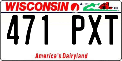 WI license plate 471PXT