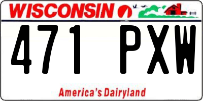 WI license plate 471PXW