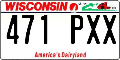 WI license plate 471PXX