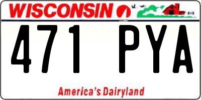 WI license plate 471PYA
