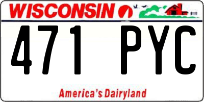WI license plate 471PYC