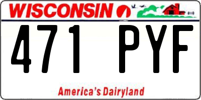WI license plate 471PYF
