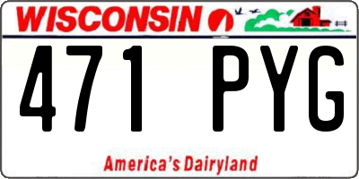 WI license plate 471PYG