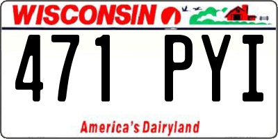 WI license plate 471PYI