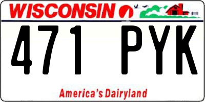 WI license plate 471PYK