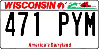 WI license plate 471PYM