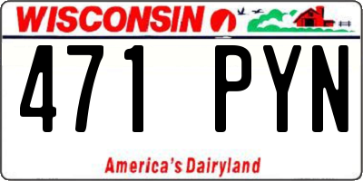 WI license plate 471PYN