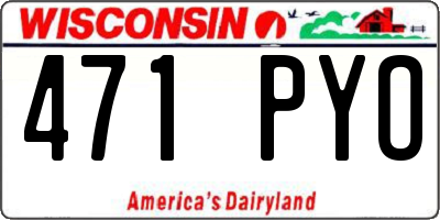 WI license plate 471PYO