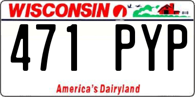 WI license plate 471PYP