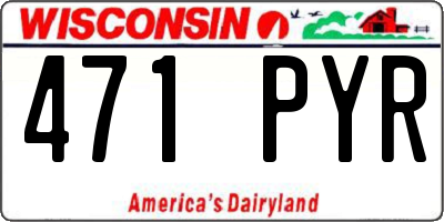 WI license plate 471PYR