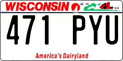 WI license plate 471PYU