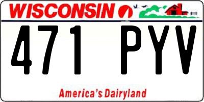 WI license plate 471PYV
