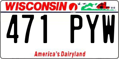 WI license plate 471PYW