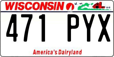 WI license plate 471PYX