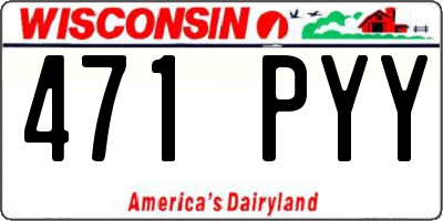 WI license plate 471PYY