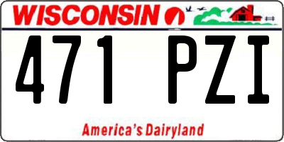 WI license plate 471PZI
