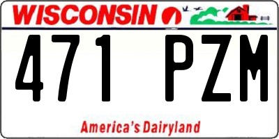 WI license plate 471PZM