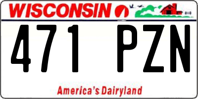 WI license plate 471PZN