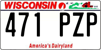 WI license plate 471PZP