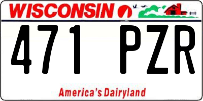 WI license plate 471PZR