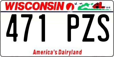 WI license plate 471PZS