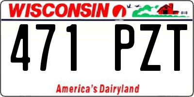 WI license plate 471PZT