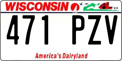 WI license plate 471PZV