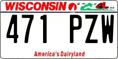 WI license plate 471PZW