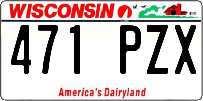 WI license plate 471PZX