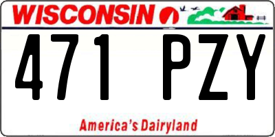 WI license plate 471PZY