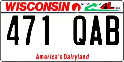 WI license plate 471QAB