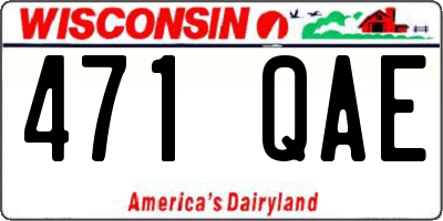 WI license plate 471QAE
