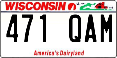 WI license plate 471QAM