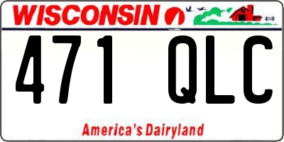 WI license plate 471QLC