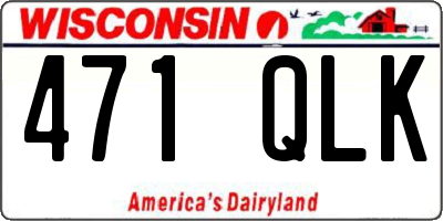 WI license plate 471QLK