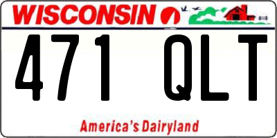 WI license plate 471QLT