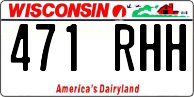 WI license plate 471RHH