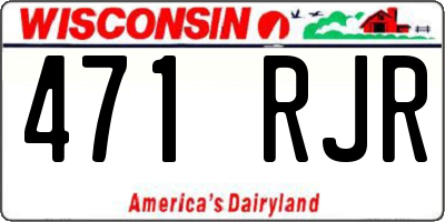 WI license plate 471RJR