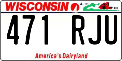 WI license plate 471RJU