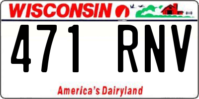 WI license plate 471RNV