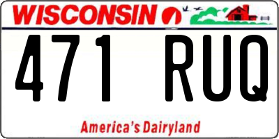 WI license plate 471RUQ