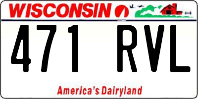 WI license plate 471RVL