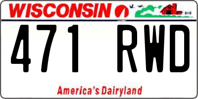 WI license plate 471RWD