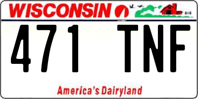 WI license plate 471TNF