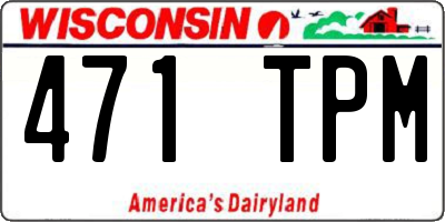 WI license plate 471TPM
