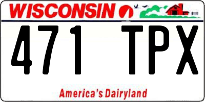 WI license plate 471TPX