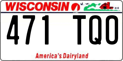 WI license plate 471TQO