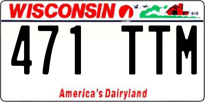 WI license plate 471TTM